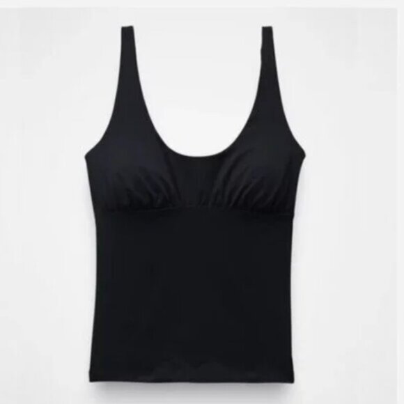 prAna Mallorca Tankini Top Size XS | NWT | Black | UPF 50+ Eco Swim Top - Picture 1 of 2